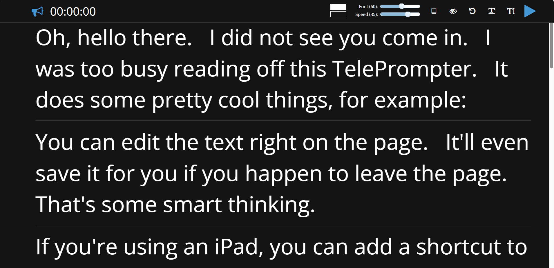 Simple Teleprompter